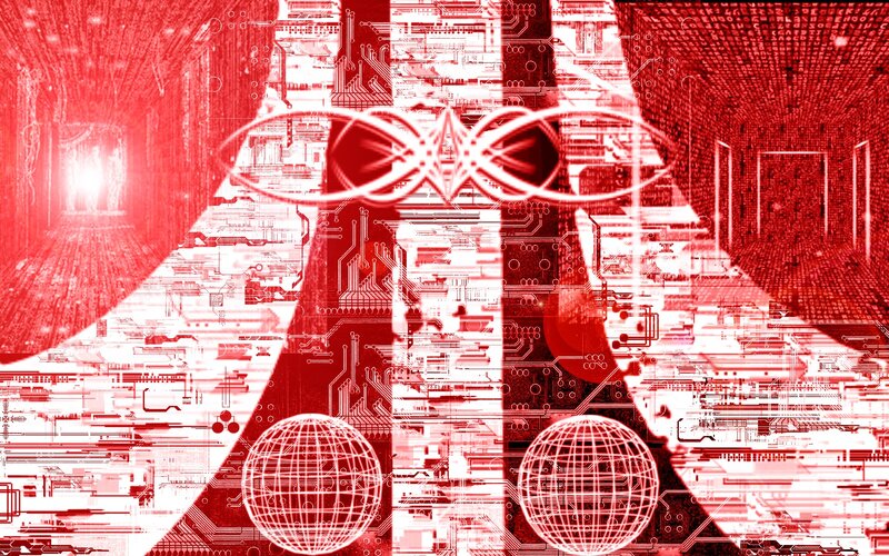 digital circuit abstract art