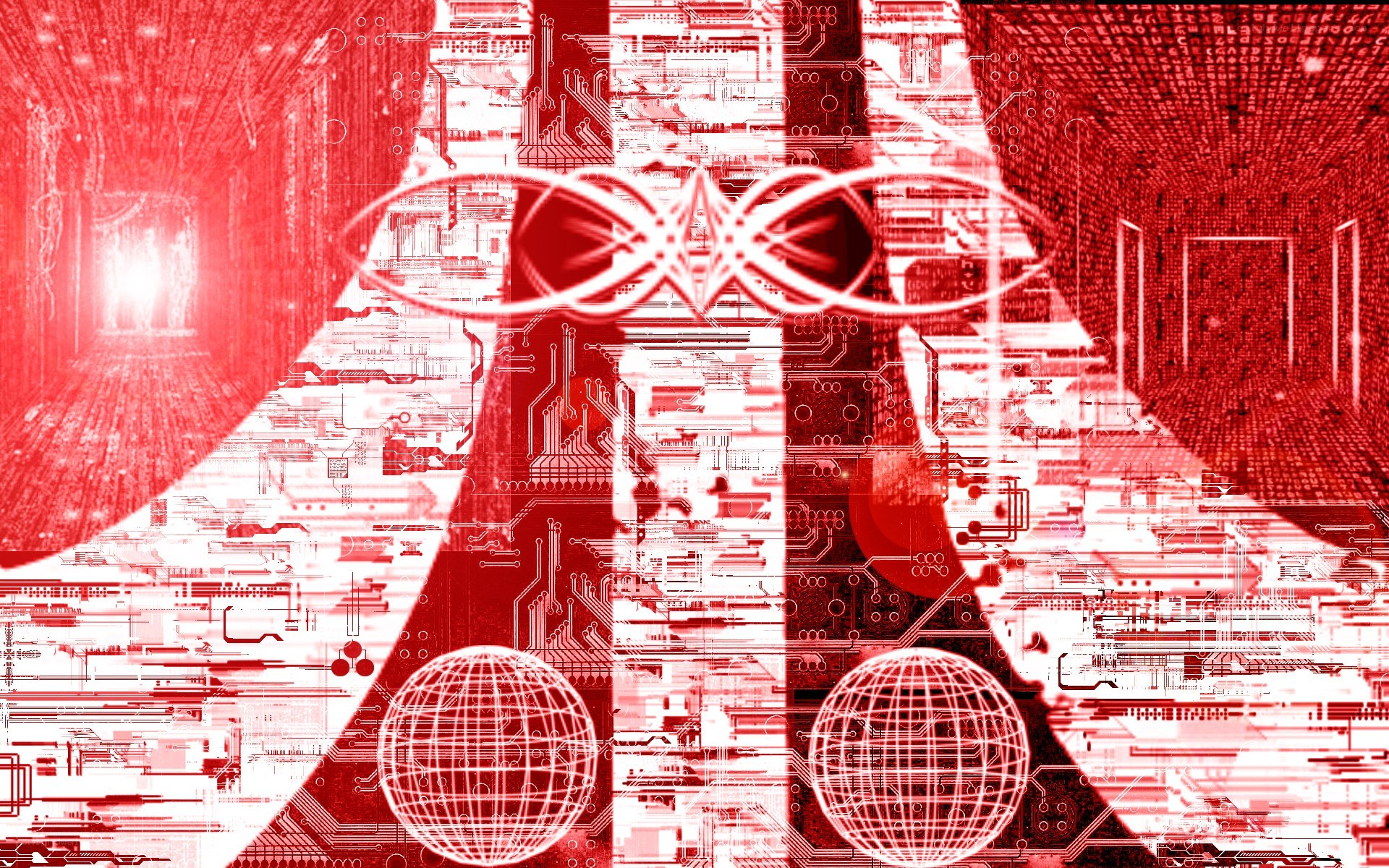 digital circuit abstract art