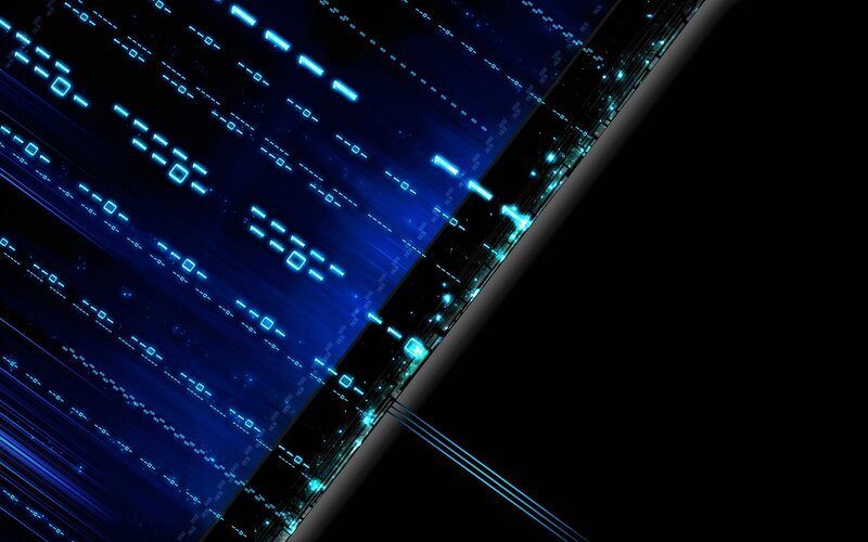 Digital Circuit Board — Blue