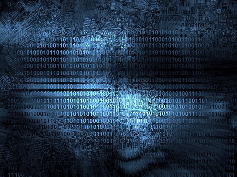 digital circuit board with binary code