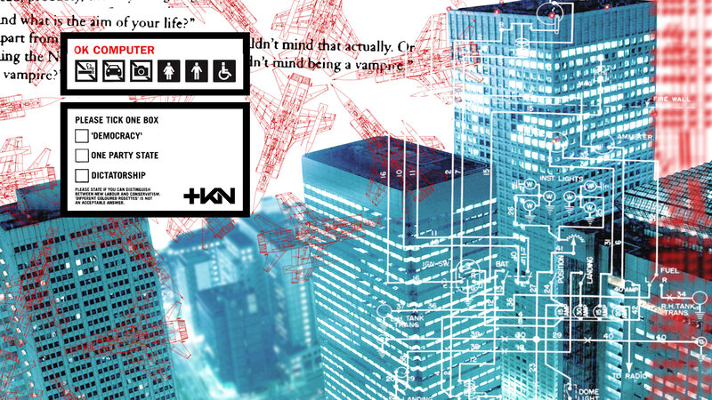digital city with circuit overlay