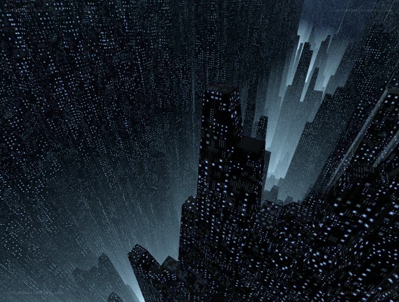 digital cityscape at night