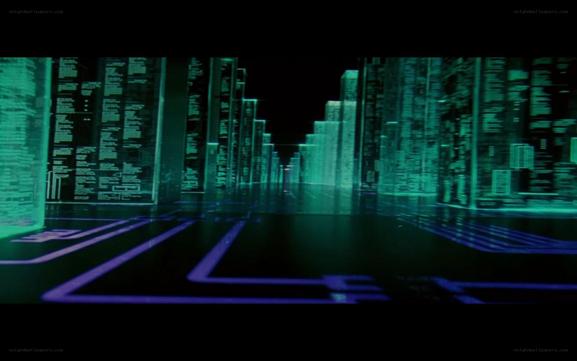 digital cityscape with code