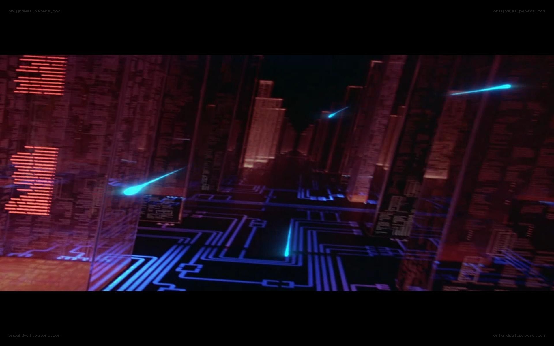 digital cityscape with neon lights