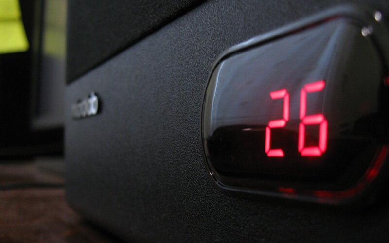 Digital Clock Display — Black, Dark, Photograph