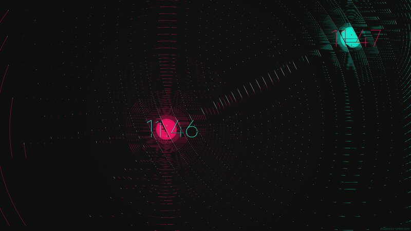 Digital Clock Display — Black, Futuristic