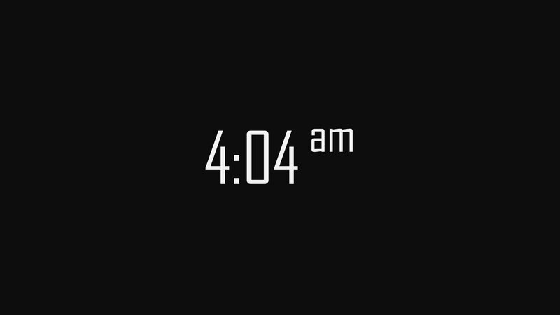 Digital Clock Display — Black, Neutral, Night