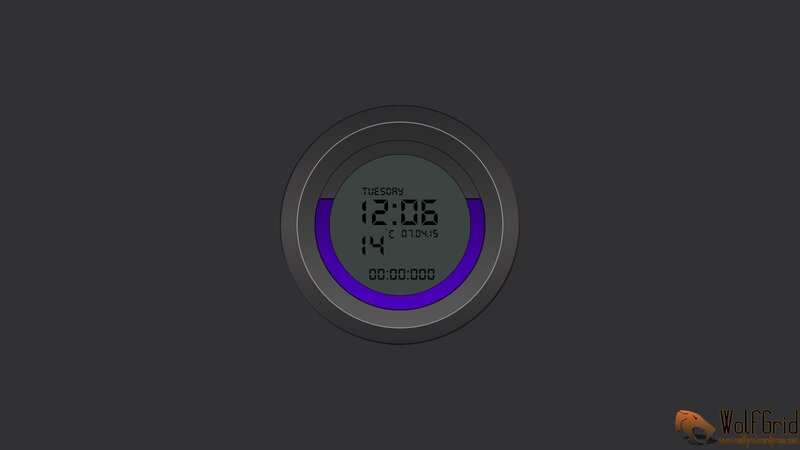 Digital Clock Display — Gray