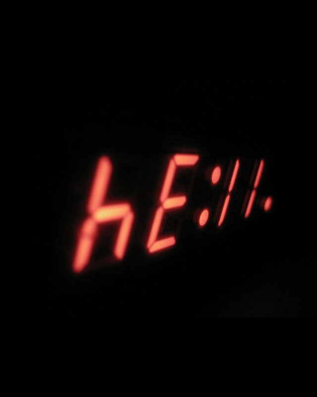 Digital Clock Display — Red