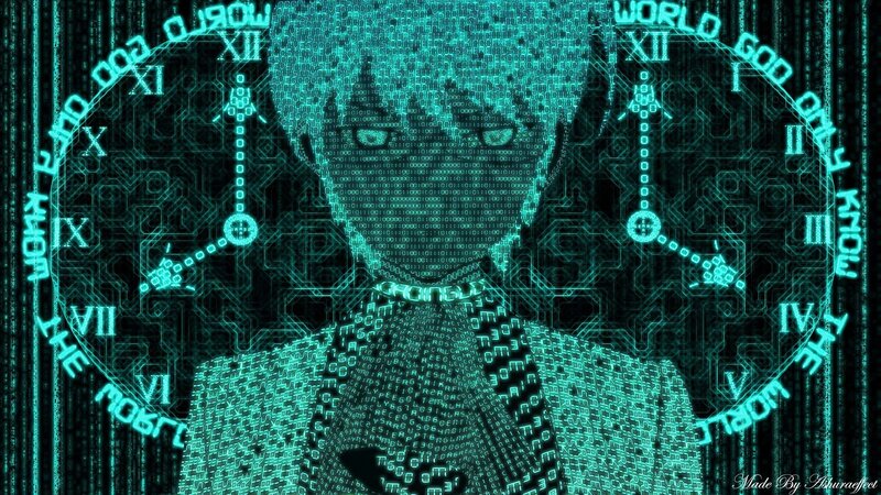 digital clock face with binary code