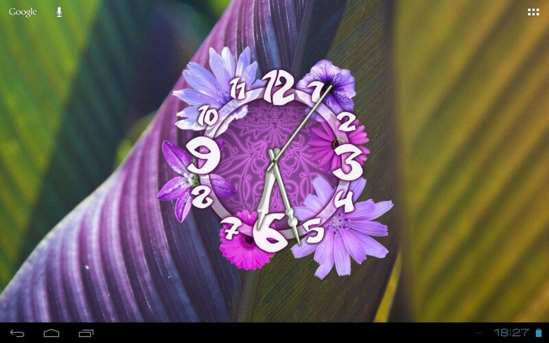 Digital Clock on Leaf