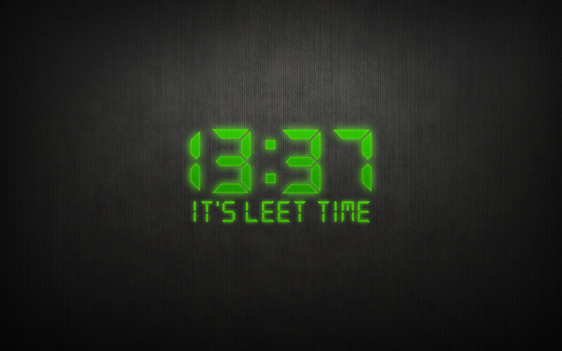 digital clock with leet time