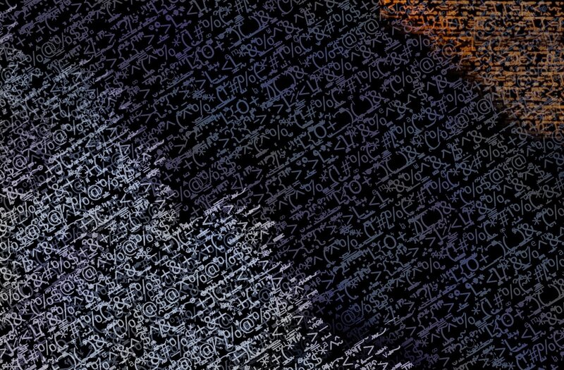 Digital Code Background — Black, Technological, Abstract