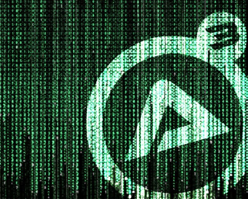 Digital Code Matrix — Green, Technological