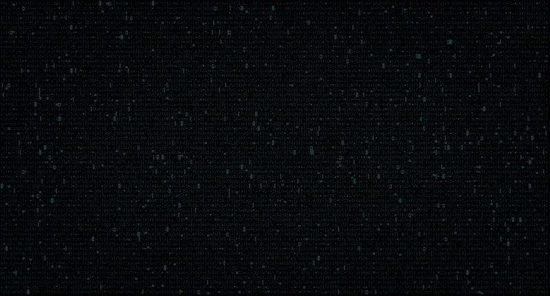 Digital Code on Screen — Black, Technical