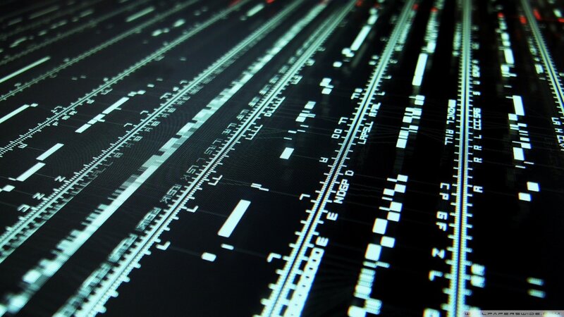Digital Code on Screen — Black, Technological