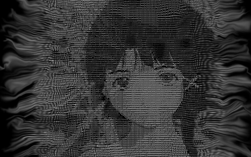 Digital Code Pattern — Black, Technological