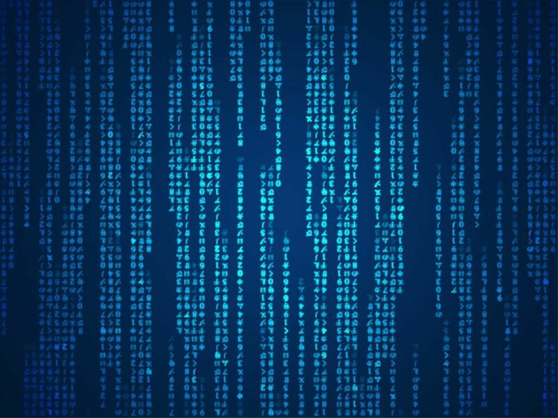 digital code rain