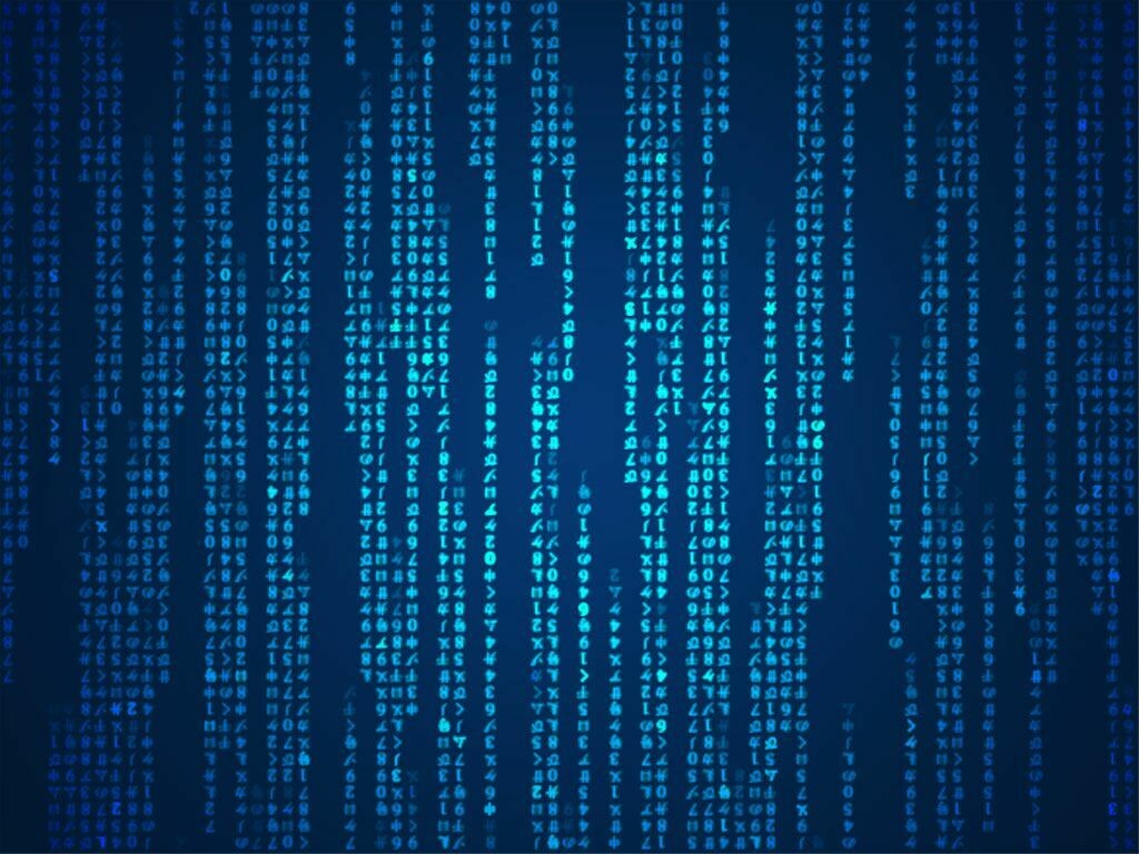digital code rain