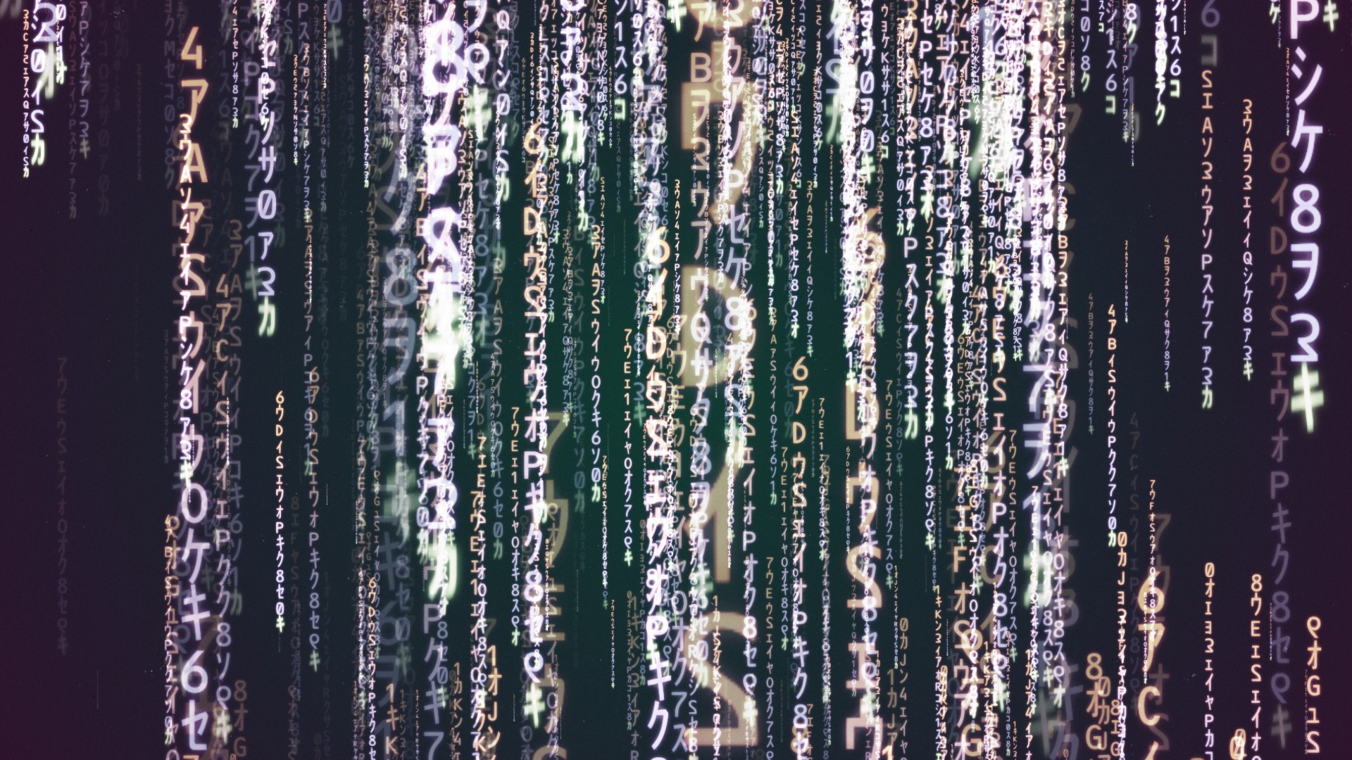 digital code rain animation