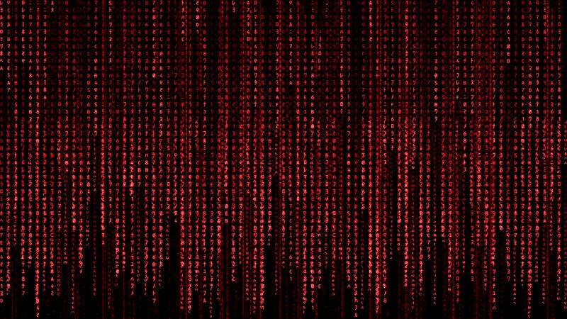 Digital Code Rain — Black, Dramatic, Digital Art