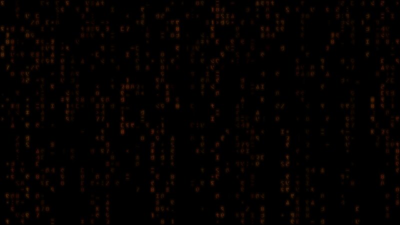 Digital Code Rain — Black, Mysterious