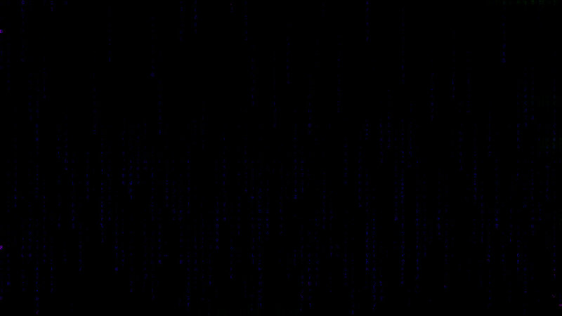 Digital Code Rain — Black