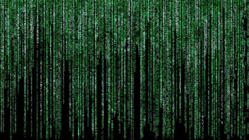 digital code rain effect