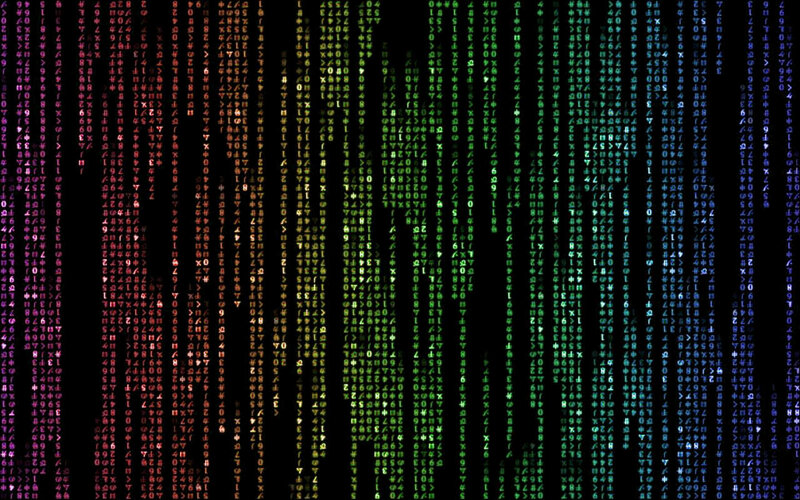 digital code rain
