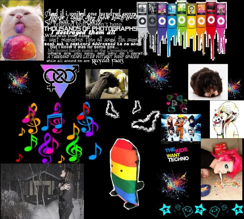 digital collage with various images