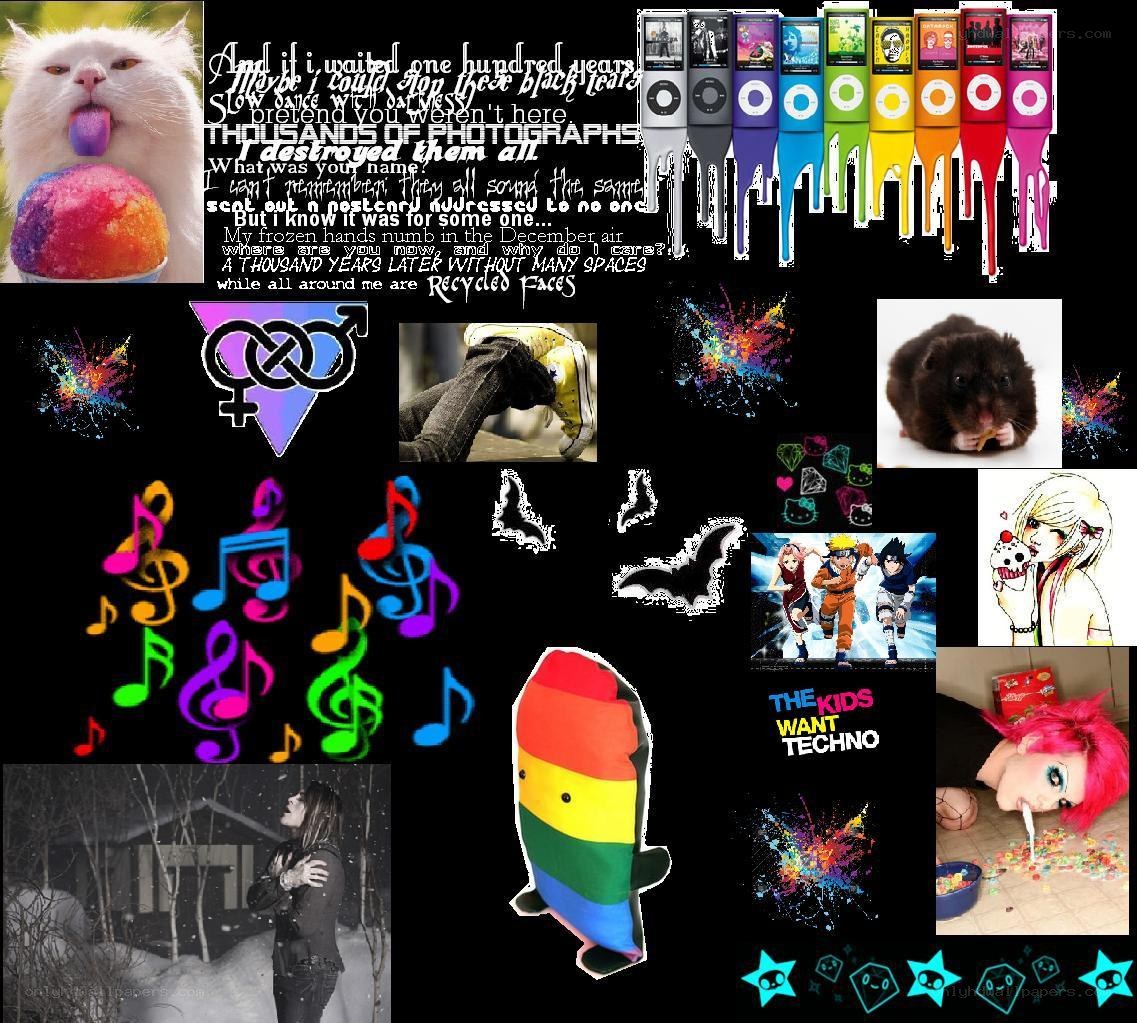 digital collage with various images