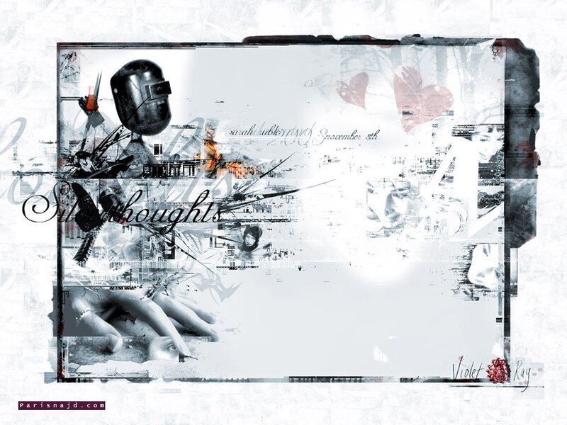 digital collage with welding helmet