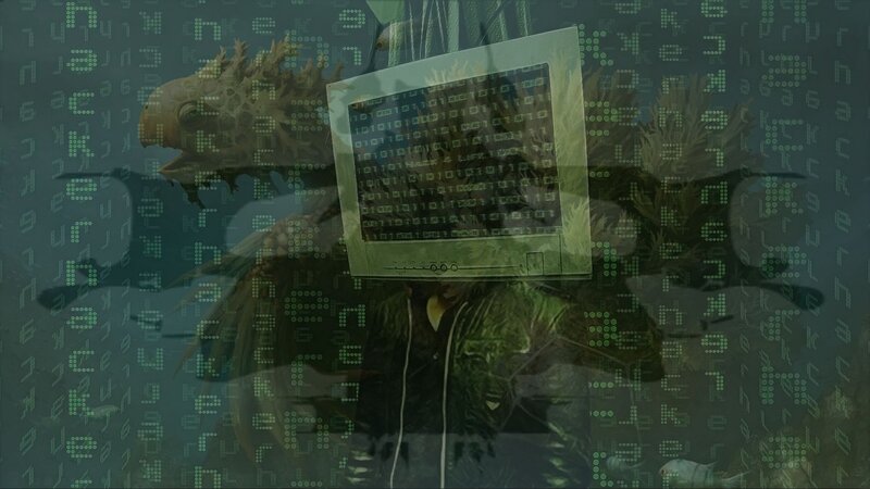 Digital Creature with Binary Code