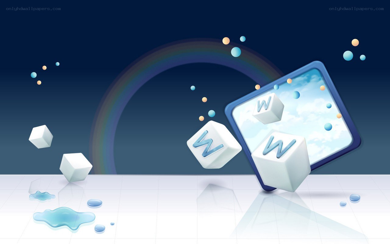 digital cubes with W logo