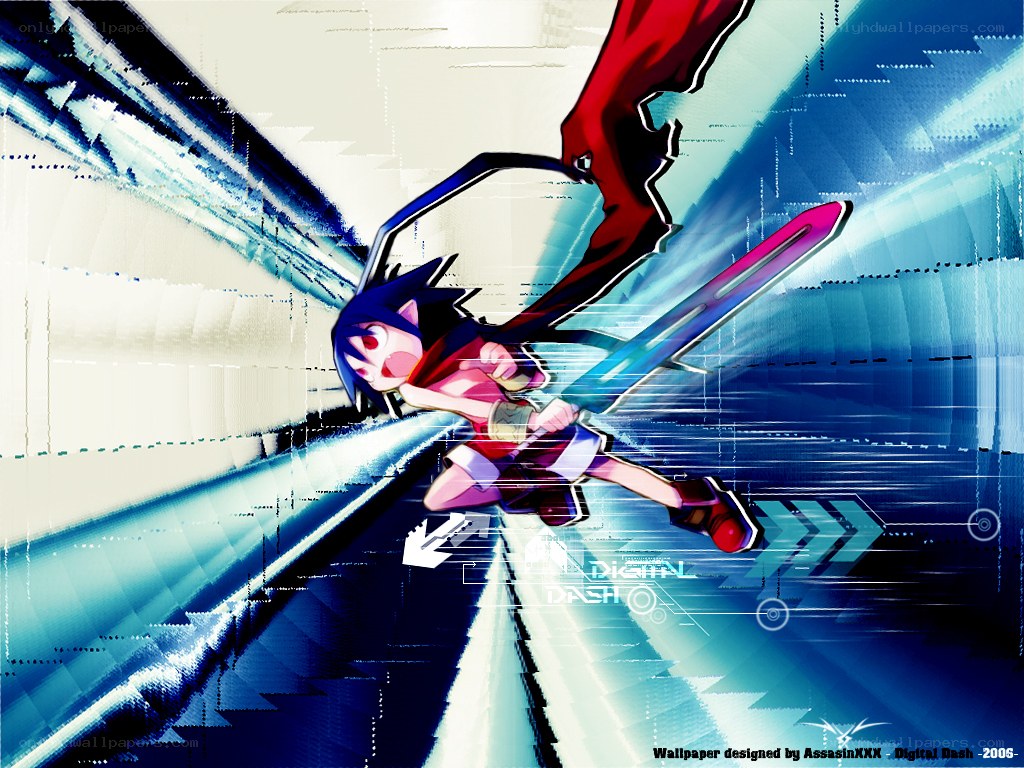 Digital Dash anime character