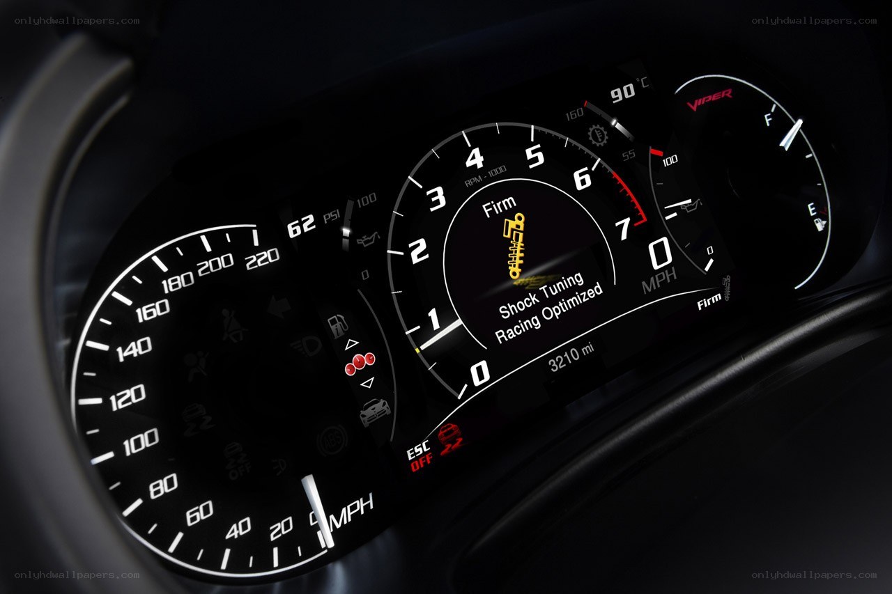 digital dashboard of a car