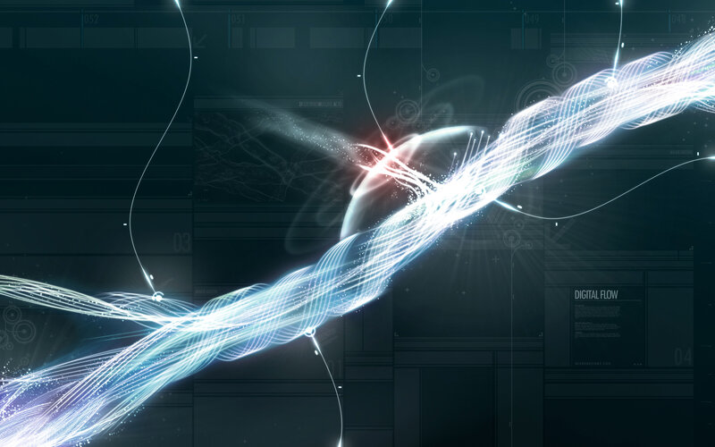 Digital data flow animation