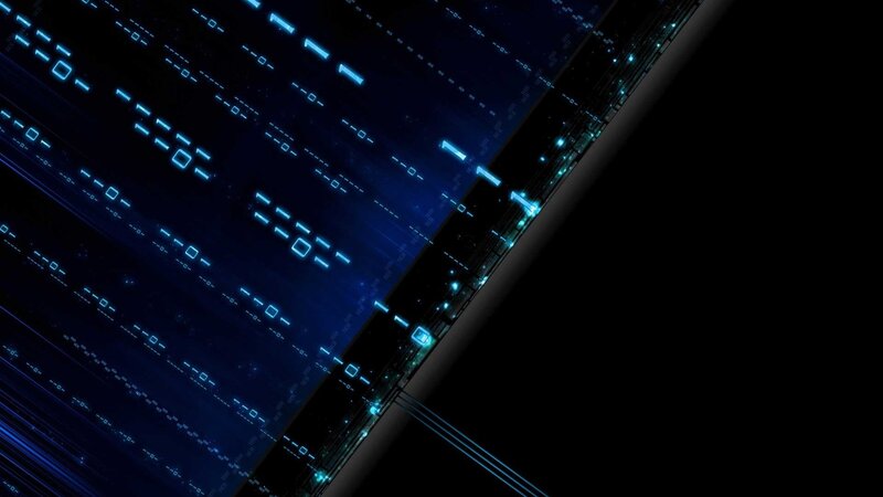 Digital Data Stream — Blue, Technological, Digital Art, Binary Code