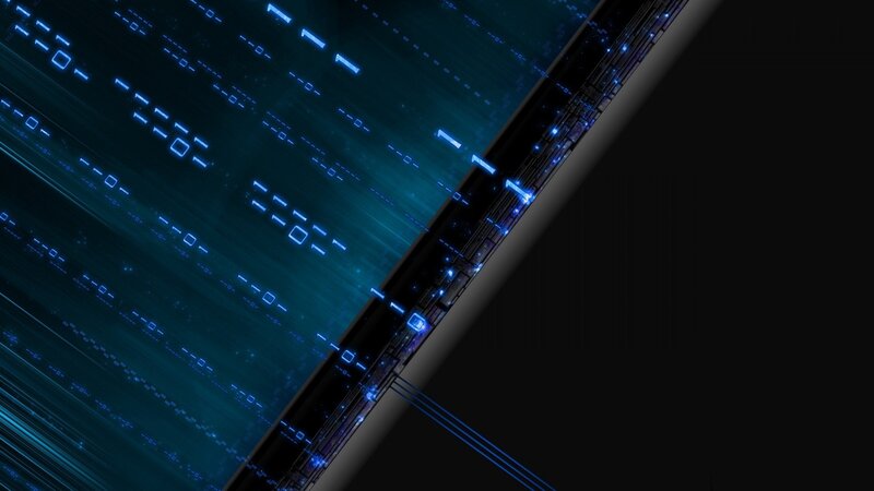Digital Data Stream — Blue, Technological