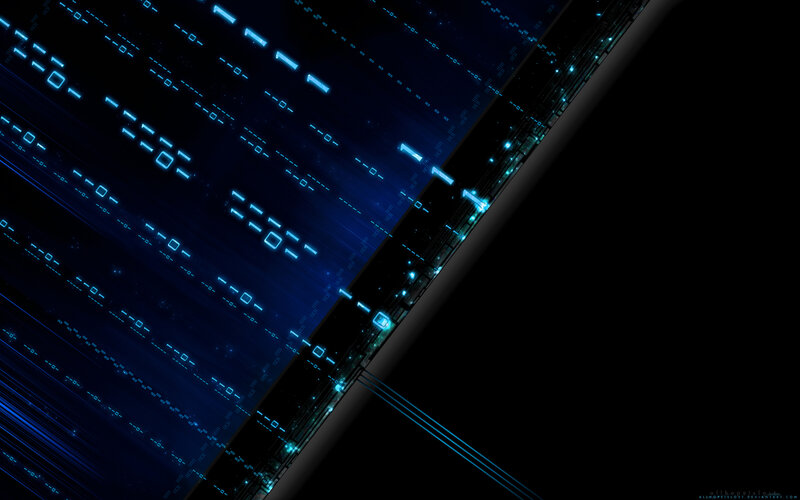 Digital Data Stream — Blue