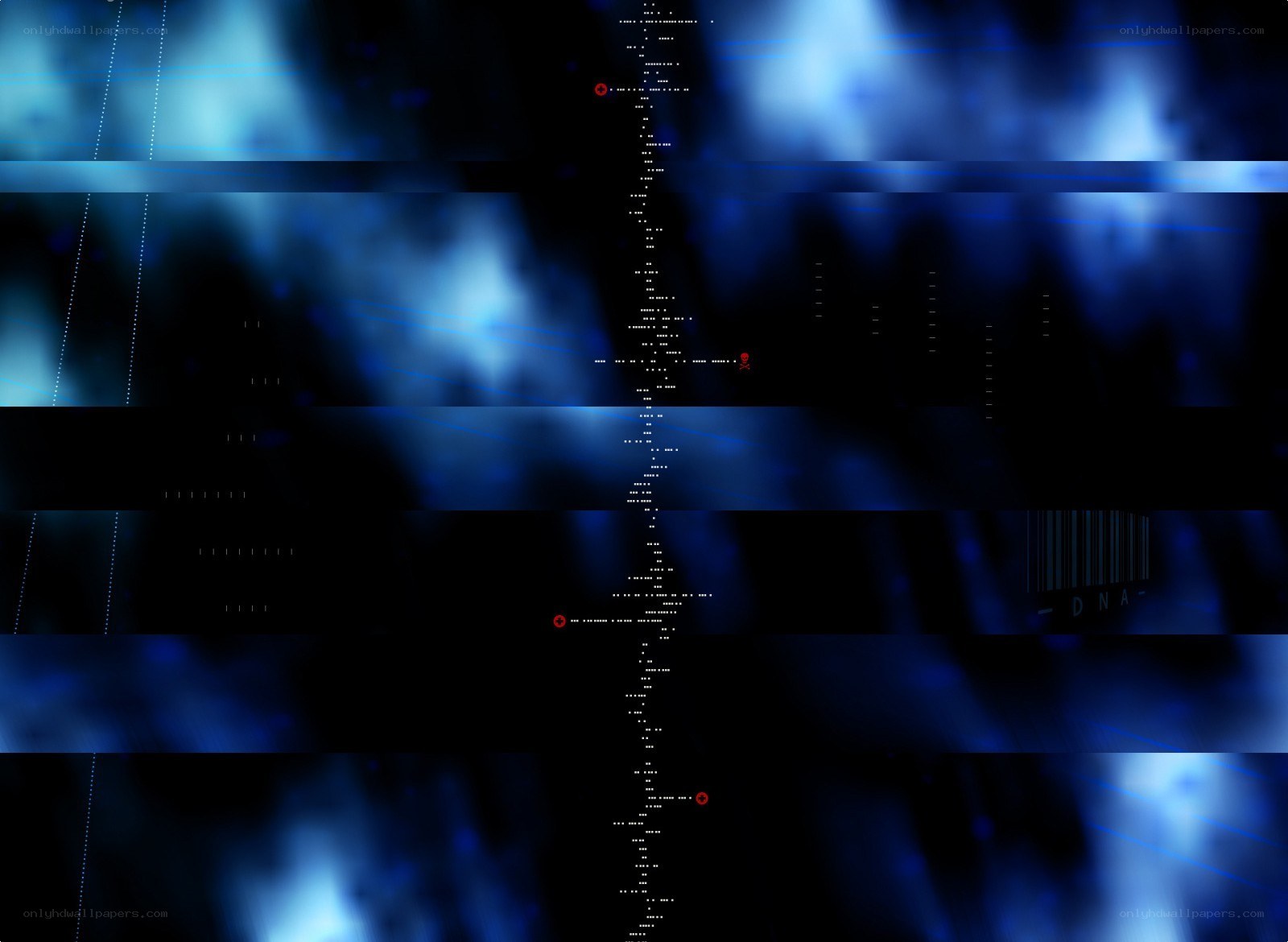 digital data stream with DNA code