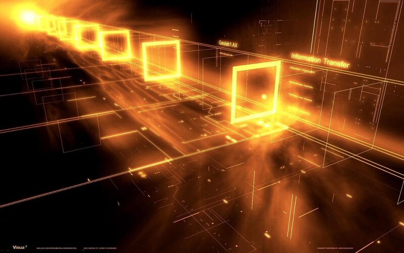 Digital Data Transfer — Orange, Dramatic