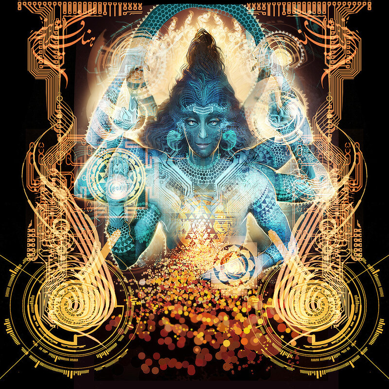 Digital deity with circuitry