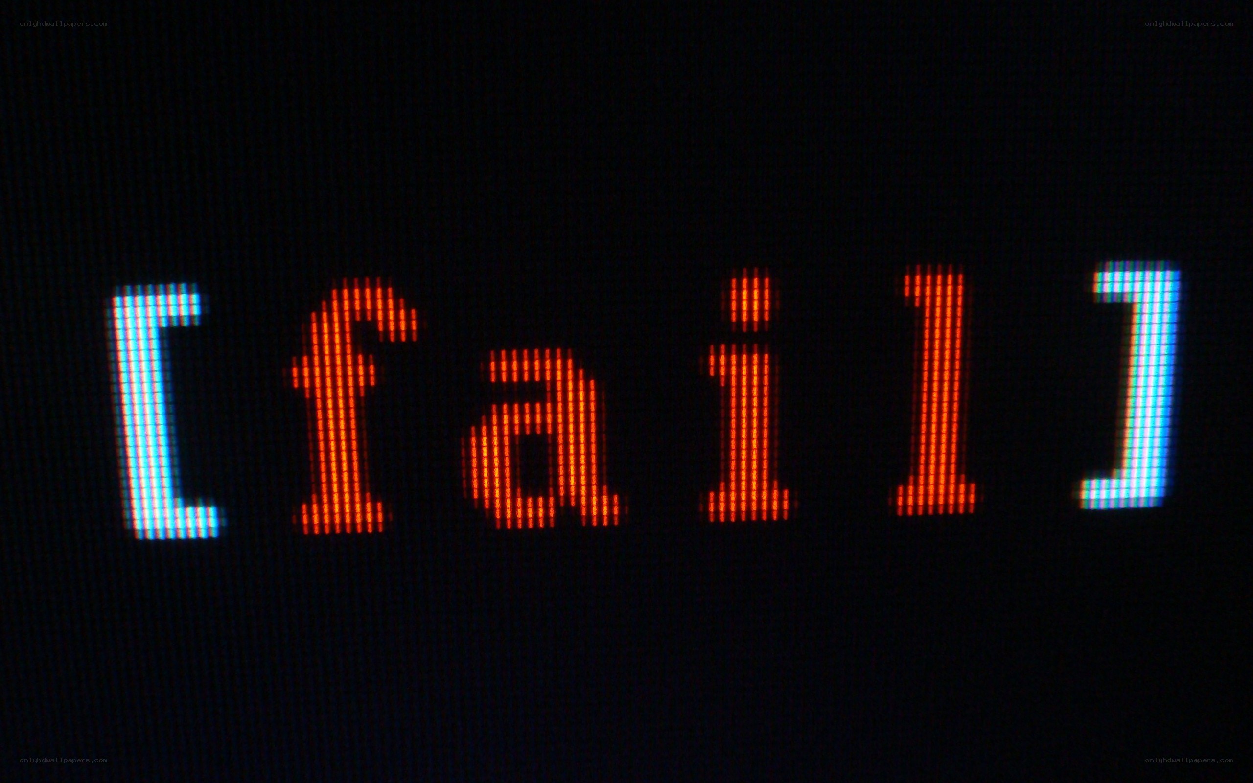Digital display showing 'fail'