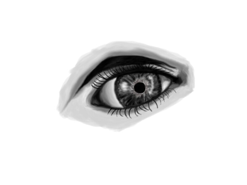 digital drawing of an eye