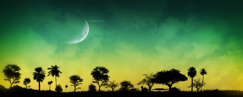 Digital dream under moonlight