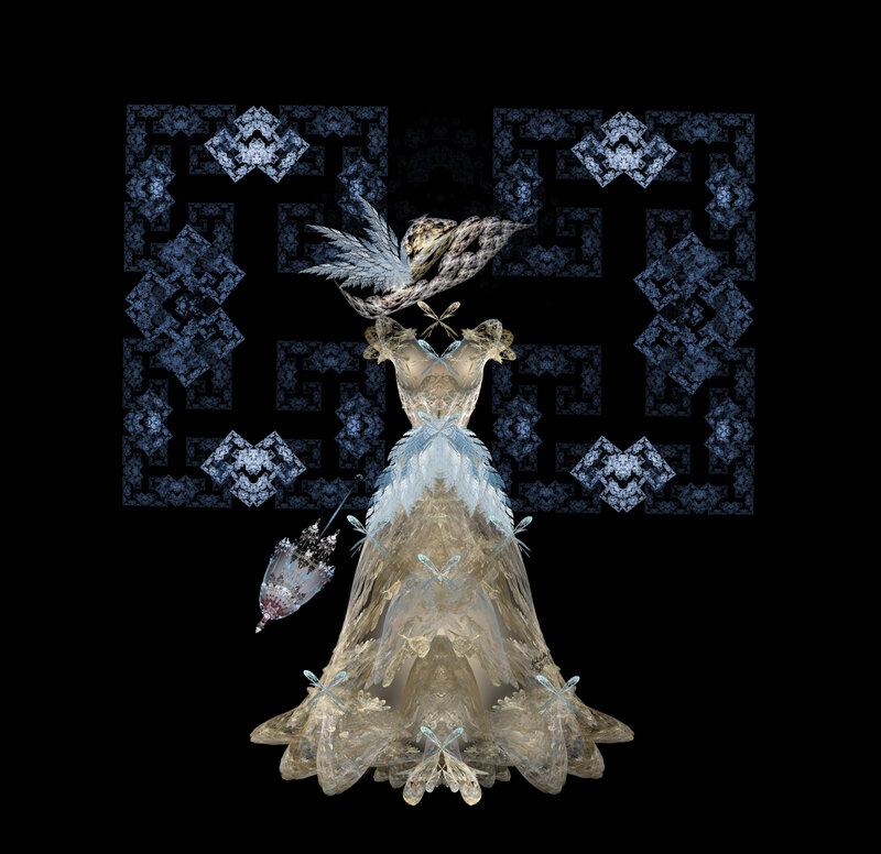 Digital Dress with Feathers