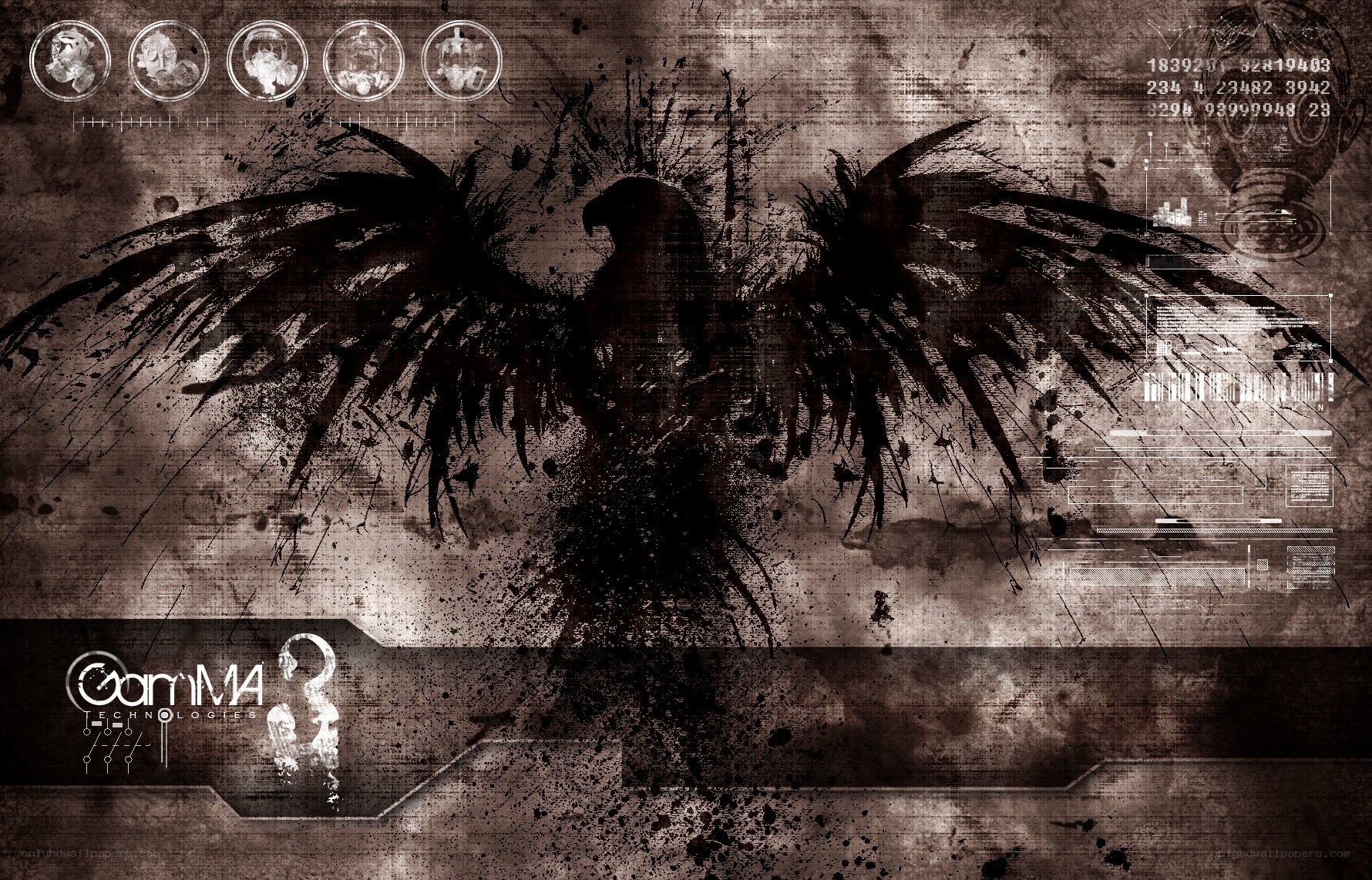 digital eagle with tech overlay