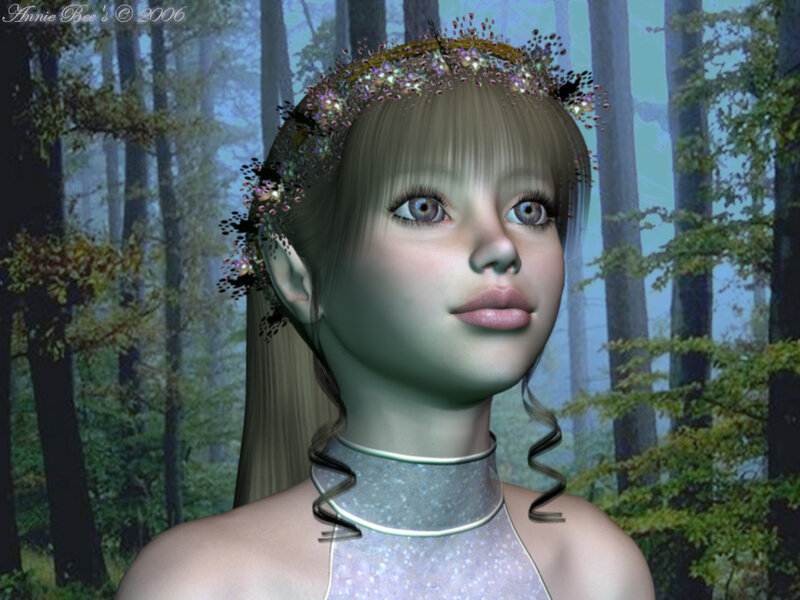 Digital Elf in Forest