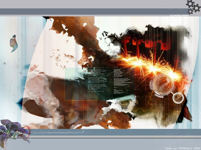 digital explosion abstract